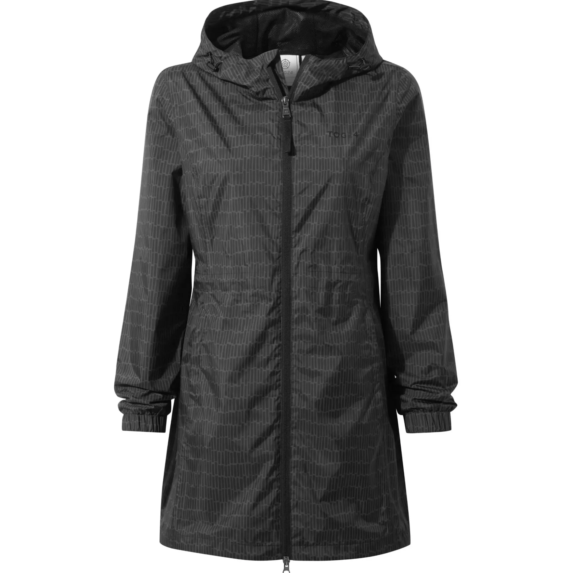 Kilnsey Womens Waterproof Jacket - Washed Black Dash Print
