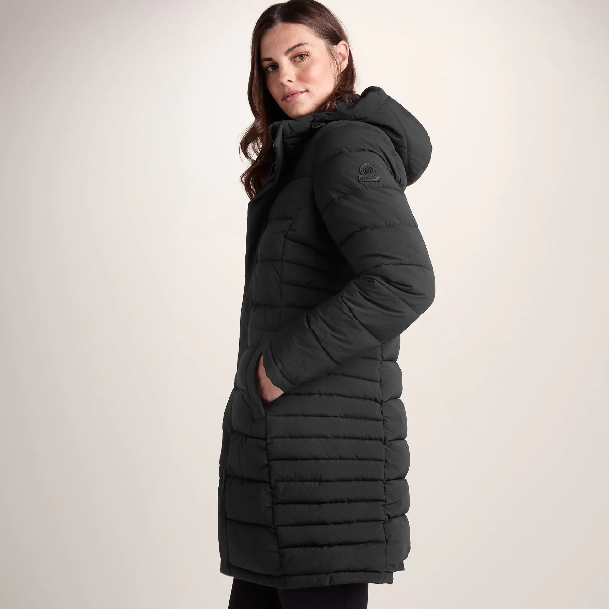 Kirkham Womens Long Shower Resistant Insulated Jacket - Black