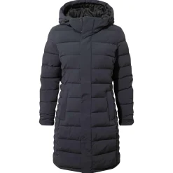 Kirkham Womens Long Shower Resistant Insulated Jacket - Dark Indigo