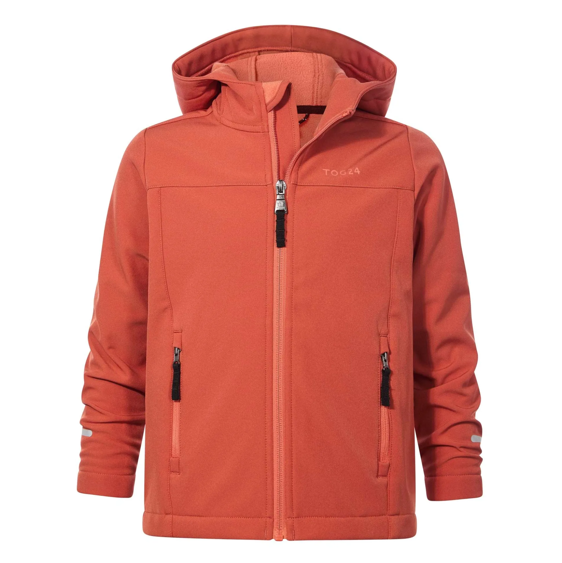 Koroma Kids Softshell Hooded Jacket - Canyon Orange