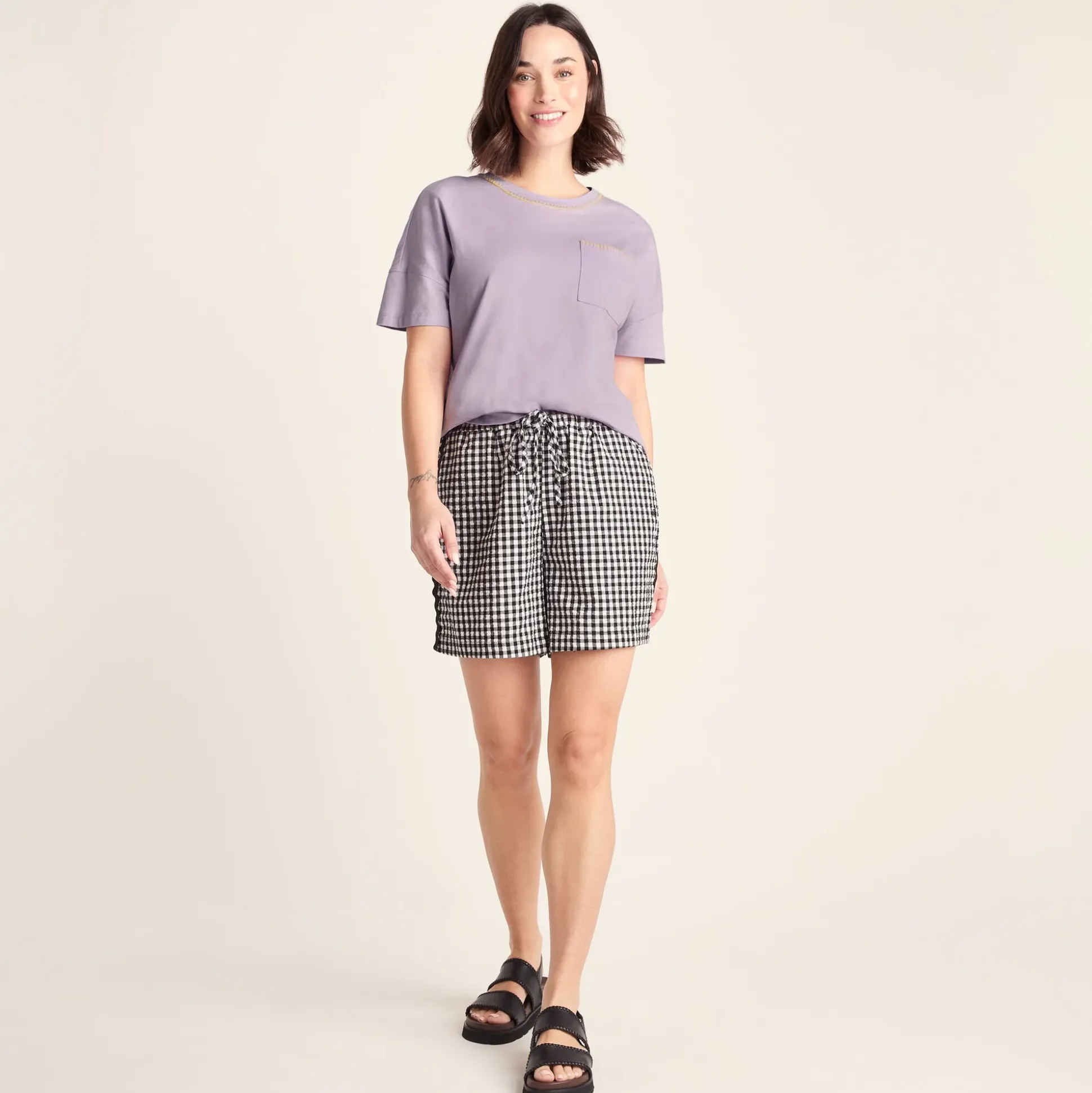 Laurie Womens 100% Cotton Supersoft Boxy Fit T-Shirt - Lilac Blossom