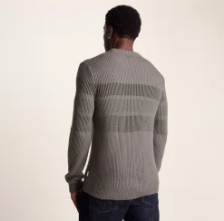 Leonard Mens Chunky Knitted Jumper - Mid Grey