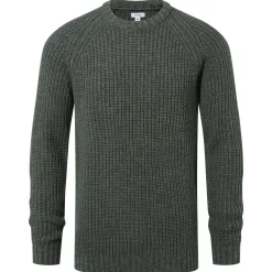 Logan Mens Chunky Knitted Jumper - Light Forest