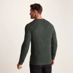 Logan Mens Chunky Knitted Jumper - Light Forest