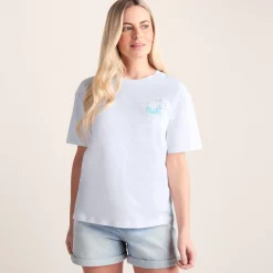 London Womens 100% Cotton Supersoft Relaxed Fit T-Shirt - Optic White