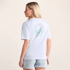 London Womens 100% Cotton Supersoft Relaxed Fit T-Shirt - Optic White
