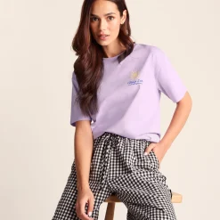 Lupin Womens Relaxed Fit Supersoft Emmy Lupin T-Shirt - Lilac Blossom