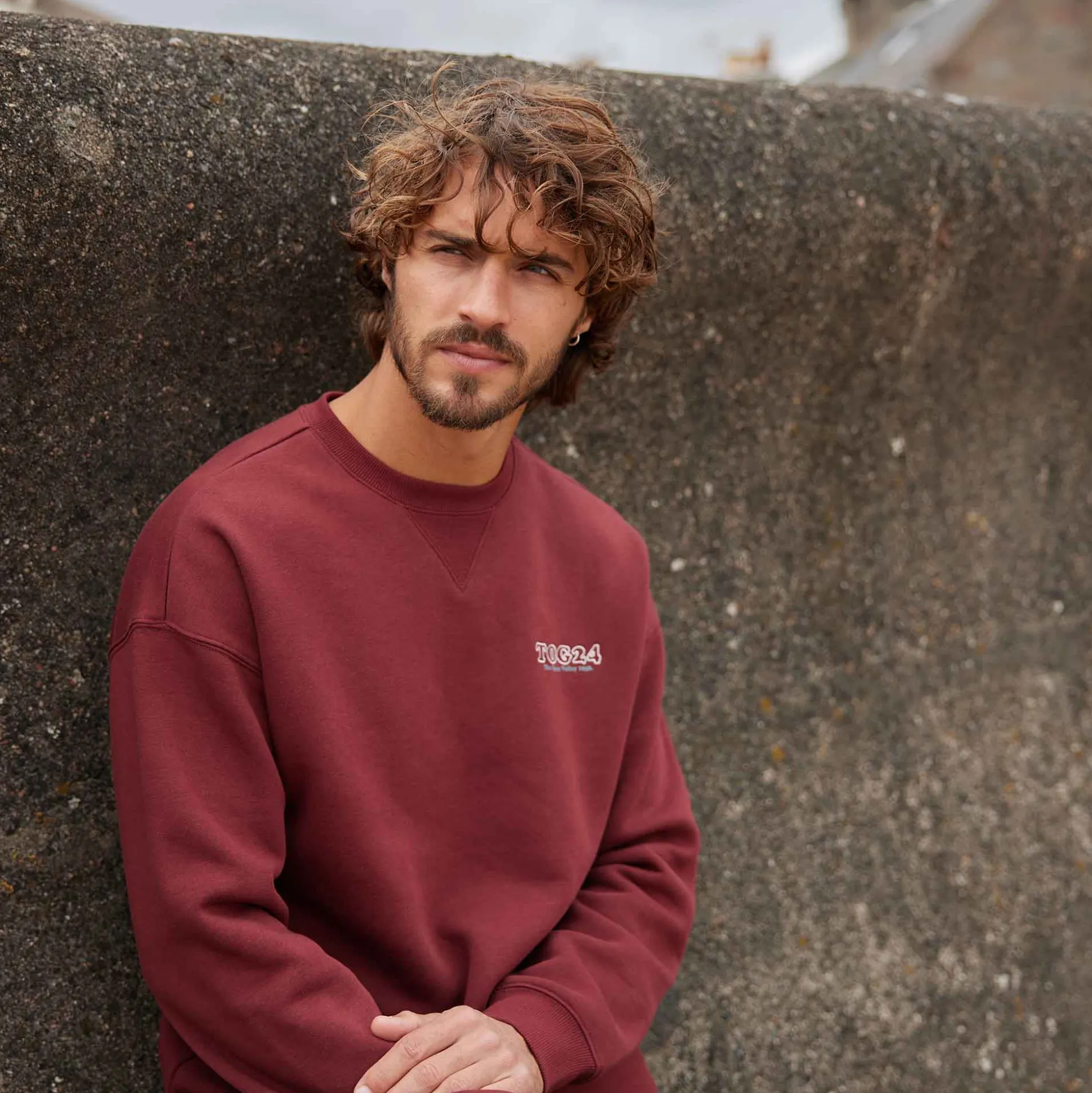 Lytham Mens Supersoft Sweat - Port