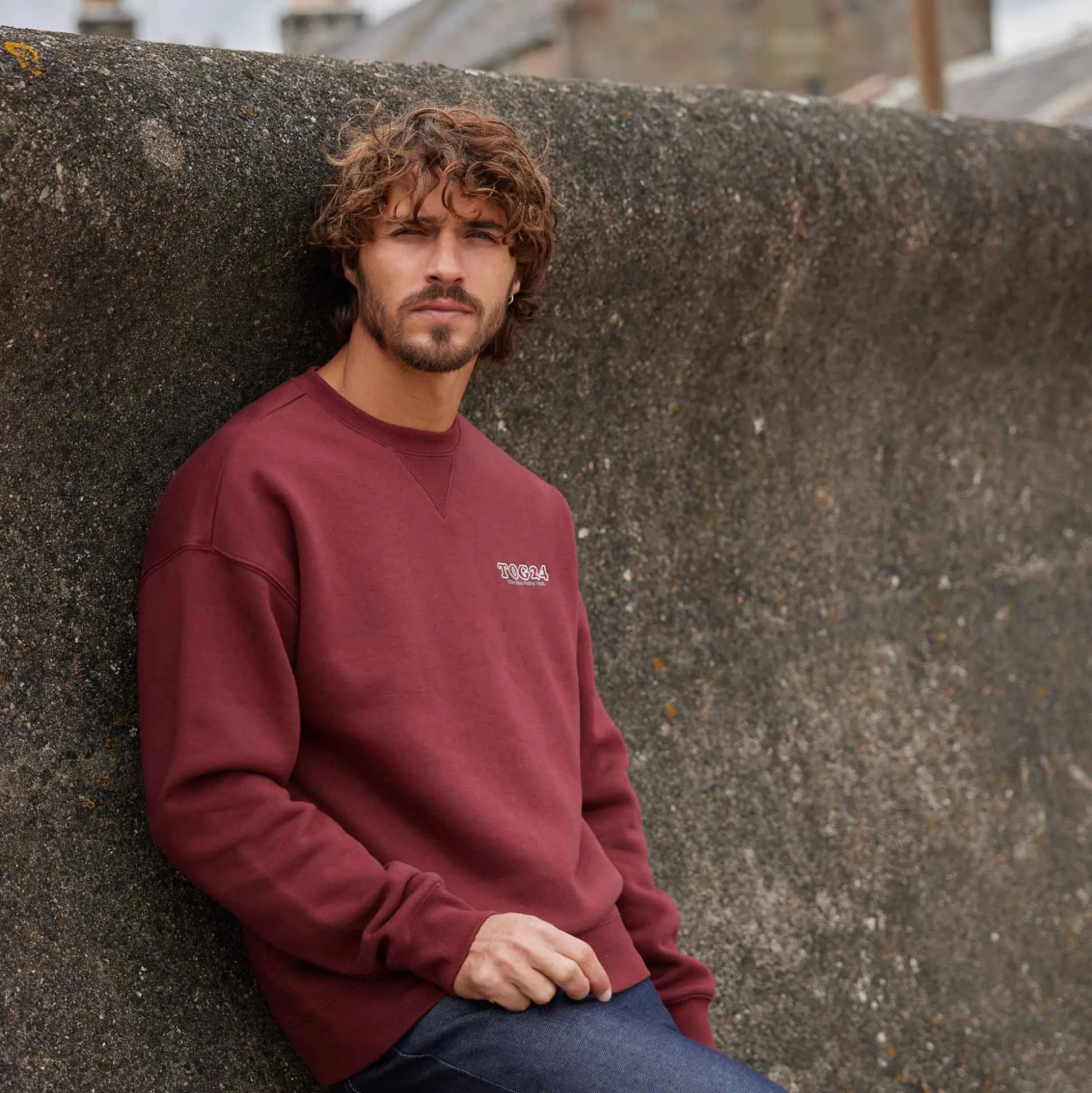 Lytham Mens Supersoft Sweat - Port