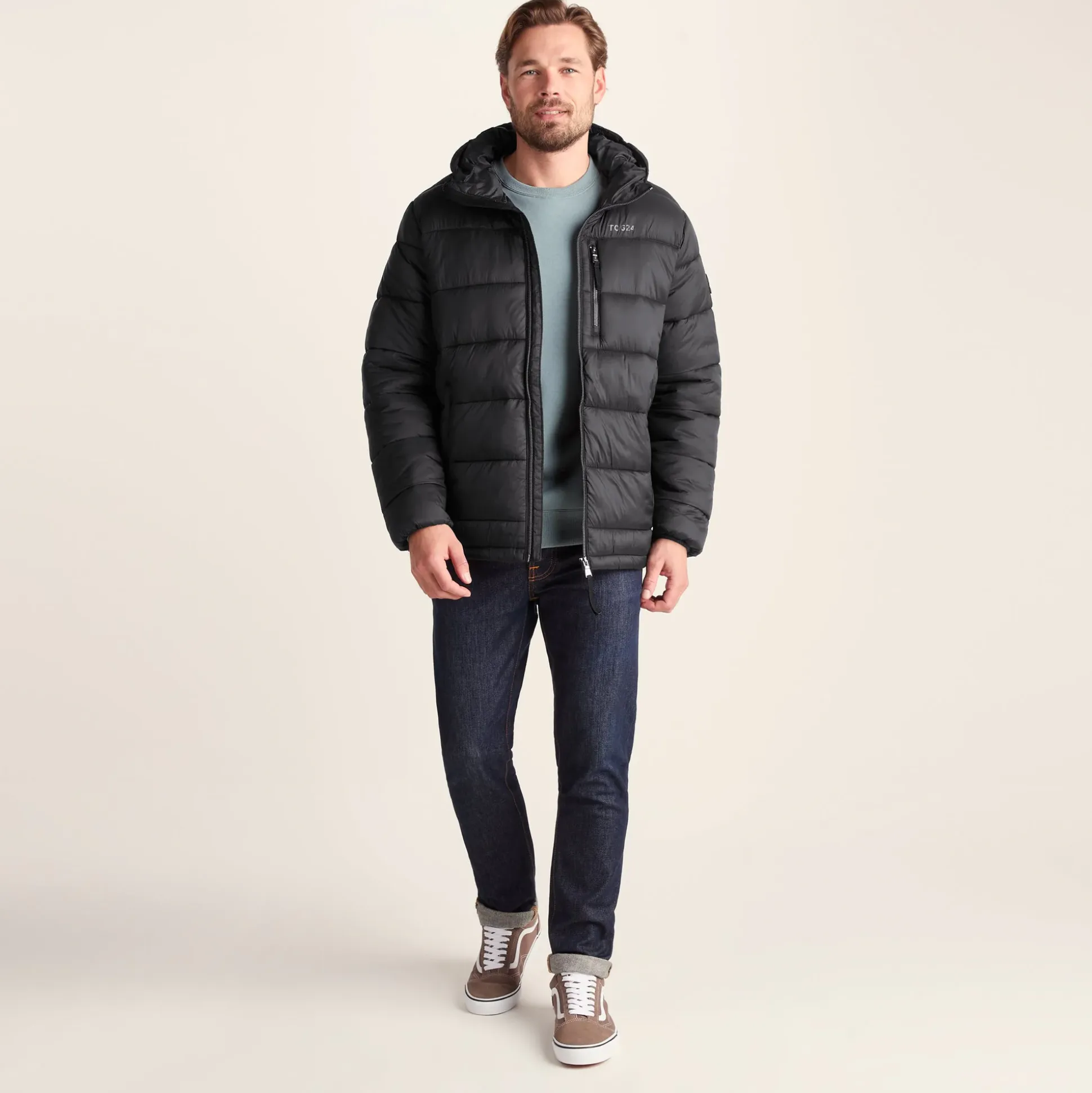 Maloney Mens Wind Resistant Insulated Jacket - Black