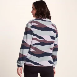 March Womens Relaxed Fit Microfleece Pullover - Landscape Print