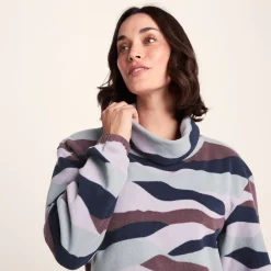 March Womens Relaxed Fit Microfleece Pullover - Landscape Print