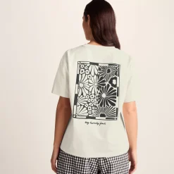 Margot Womens Supersoft Premium Relaxed Fit T-Shirt - Vanilla