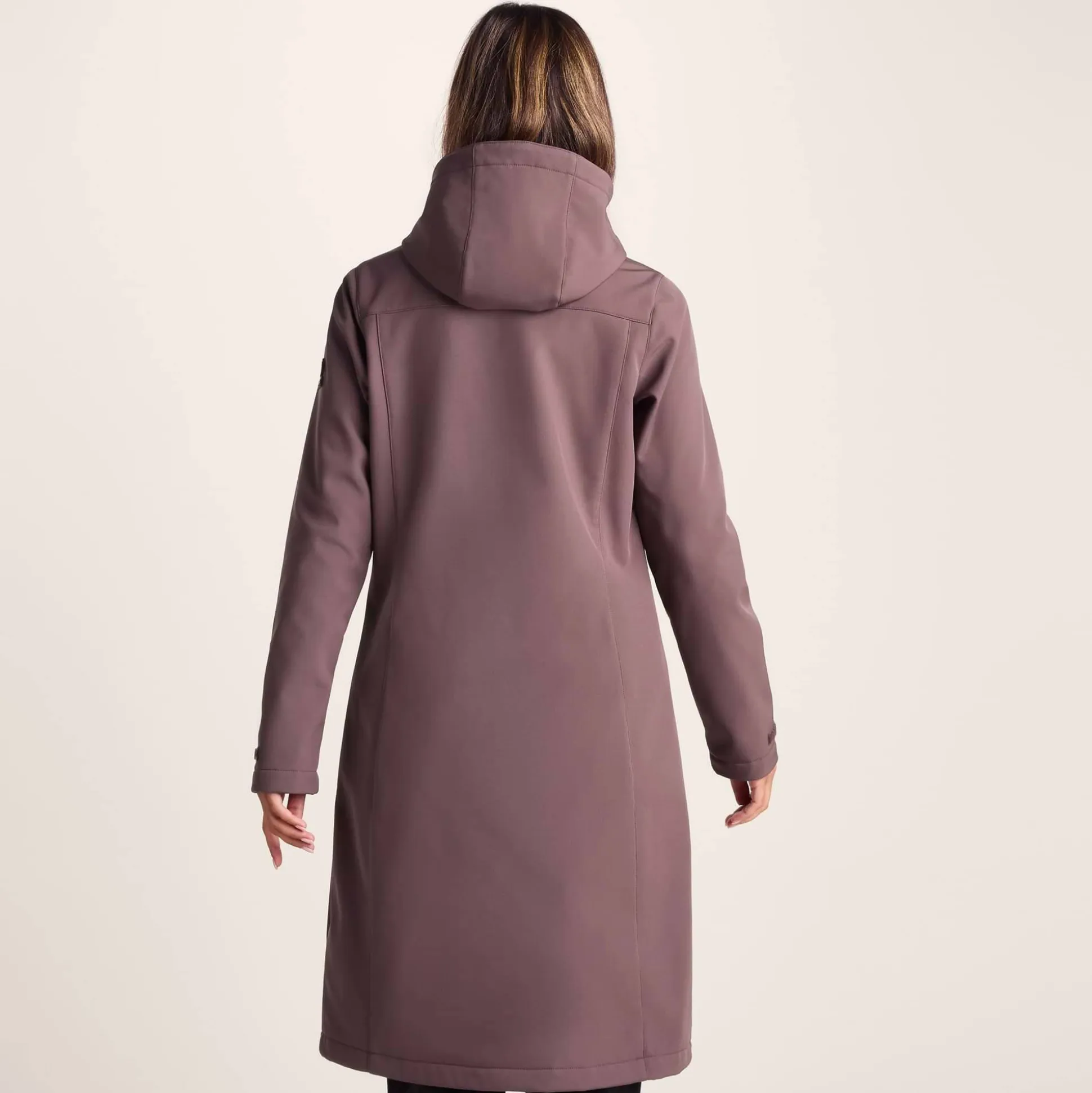Marina Womens Long Water Resistant Softshell Jacket - Dark Mauve