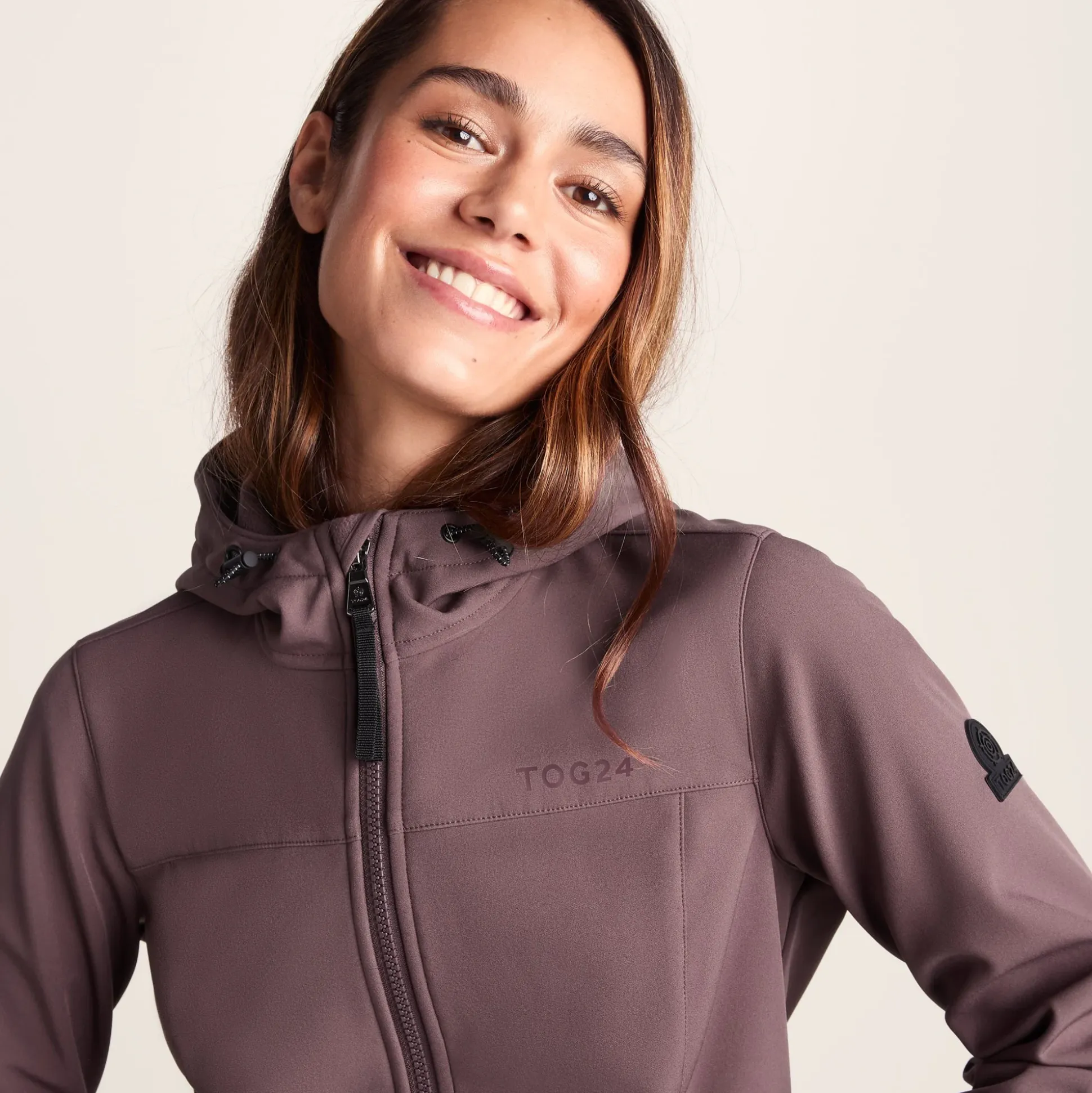 Marina Womens Long Water Resistant Softshell Jacket - Dark Mauve