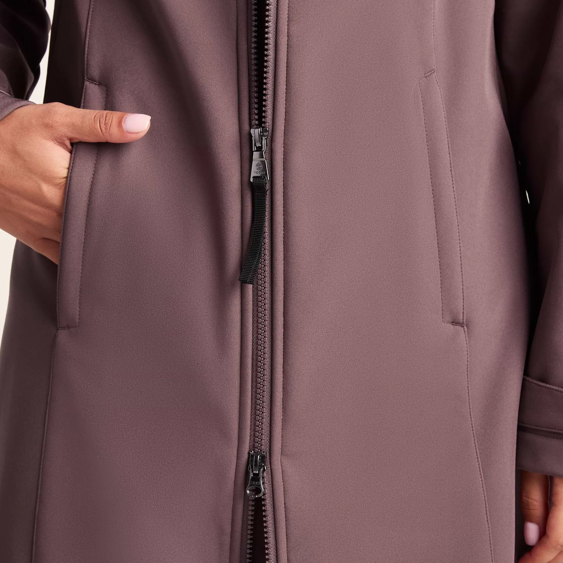 Marina Womens Long Water Resistant Softshell Jacket - Dark Mauve