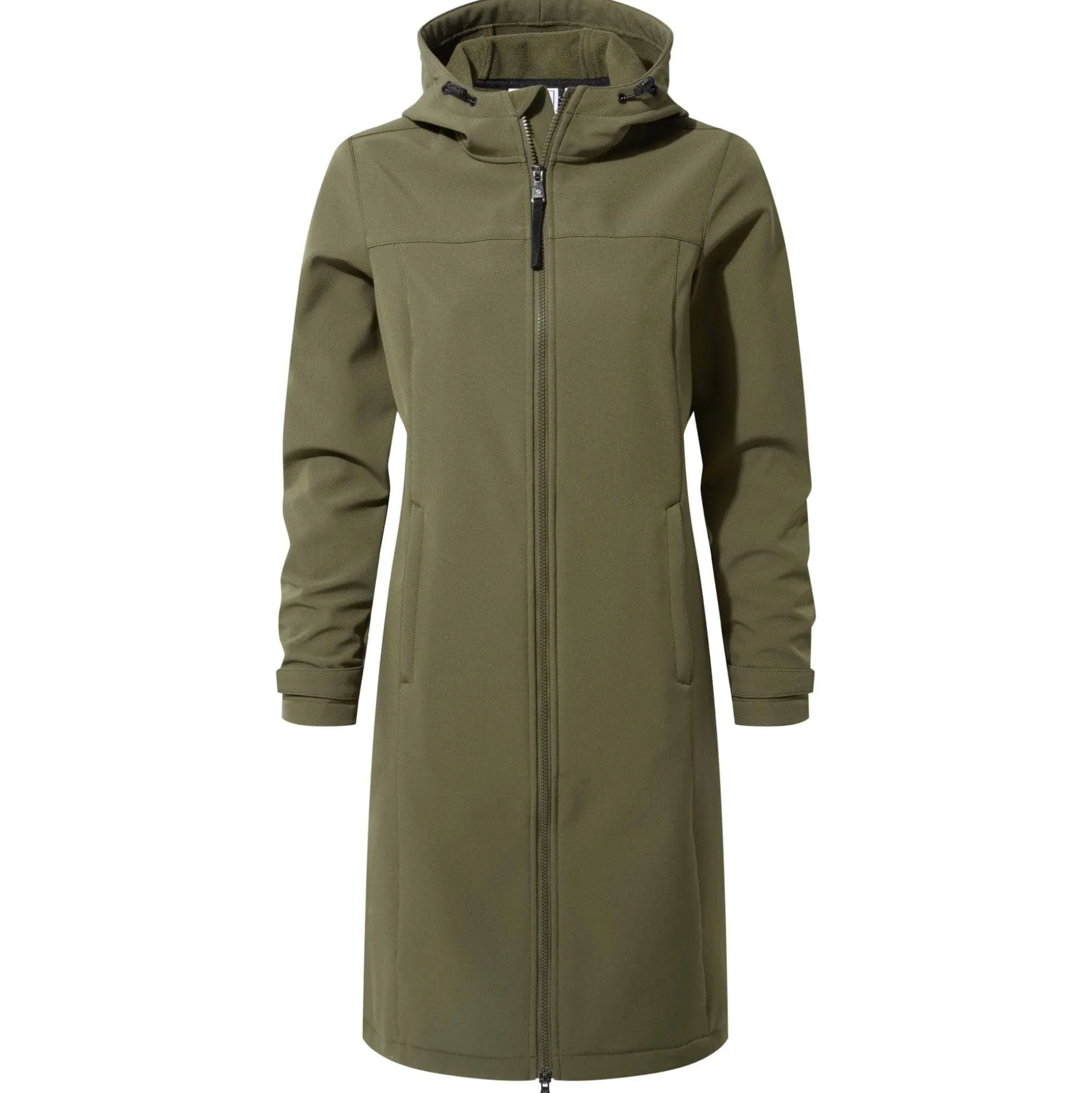 Marina Womens Long Water Resistant Softshell Jacket - Khaki