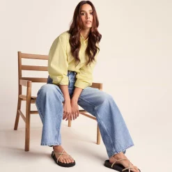 Marnie Womens 100% Cotton Oversized Shirt - Butter Yellow