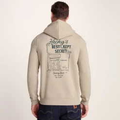 Marsden Mens Supersoft Knit Look Fleece Hoody - Hazelnut