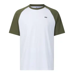 McGill Mens 100% Cotton Supersoft T-Shirt - Forage Green/Optic White