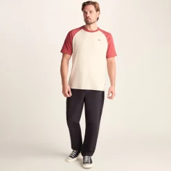 McGill Mens 100% Cotton Supersoft T-Shirt - Warm Cloud/Garnet Red