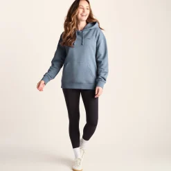 Meera Womens 100% Cotton Relaxed Fit Hoody - Smokey Blue