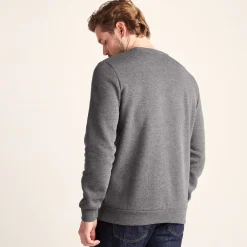 Mellor Mens Supersoft Cotton Rich Sweat - Dark Grey Marl