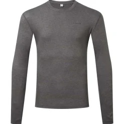 Meru Mens Cashmere Touch Base Layer Crew Neck - Dark Grey Marl