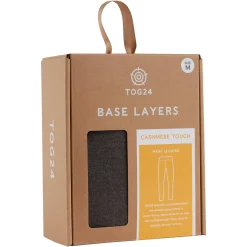 Meru Mens Cashmere Touch Base Layer Leggings - Dark Grey Marl