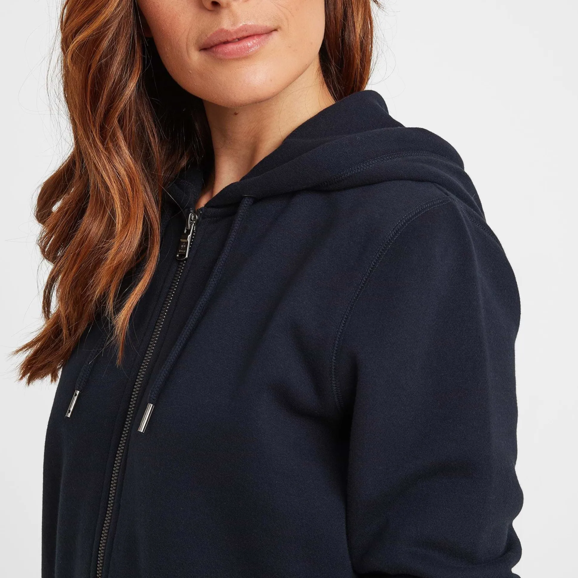 Mia Womens Supersoft Zip Hoody - Dark Indigo