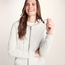 Mia Womens Supersoft Zip Hoody - Oatmeal Marl
