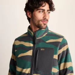 Miles Mens Relaxed Fit Microfleece Jacket - Sand Landscape Print