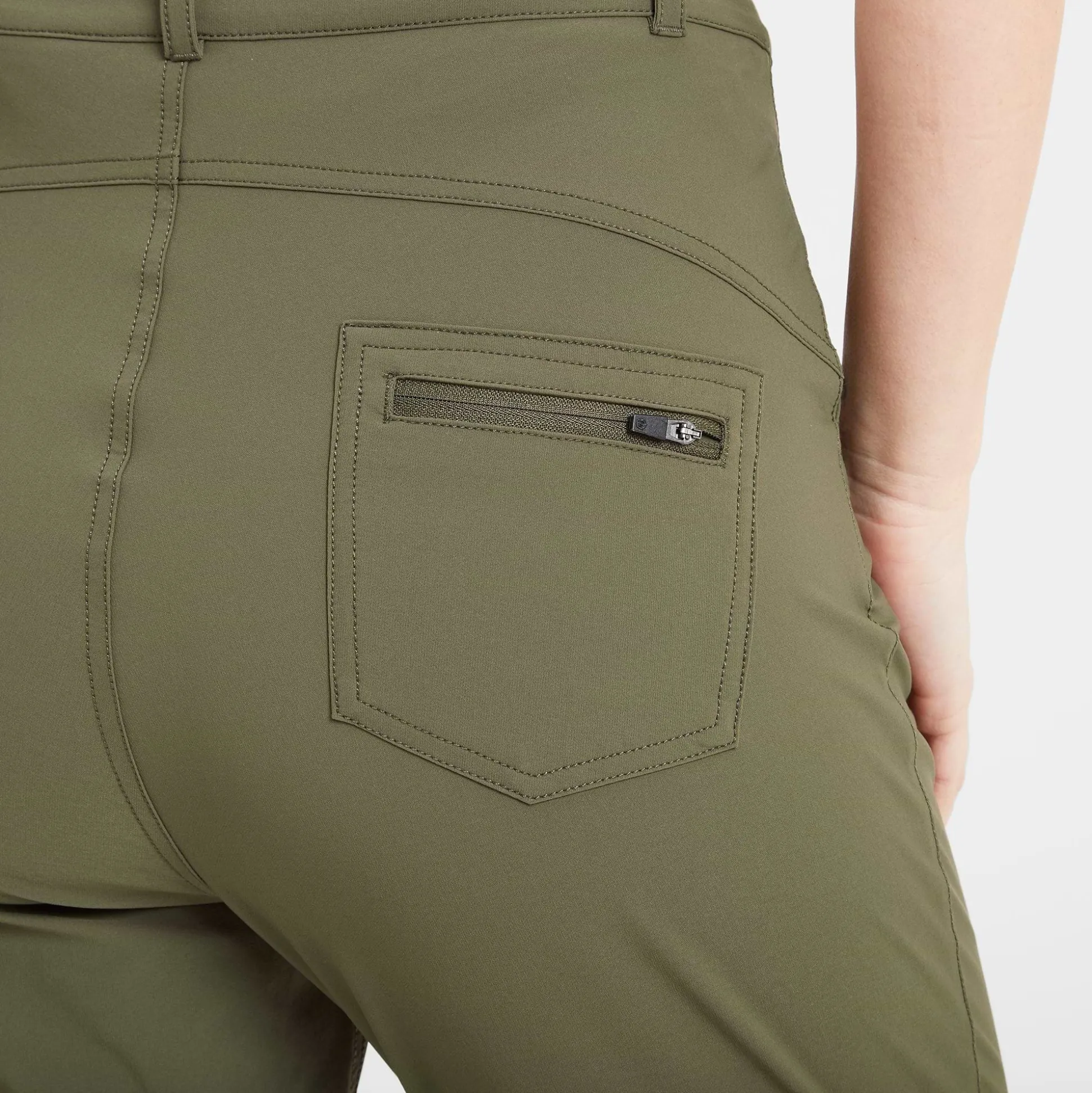 Milton Womens Water Resistant Slim Trouser Short - Khaki