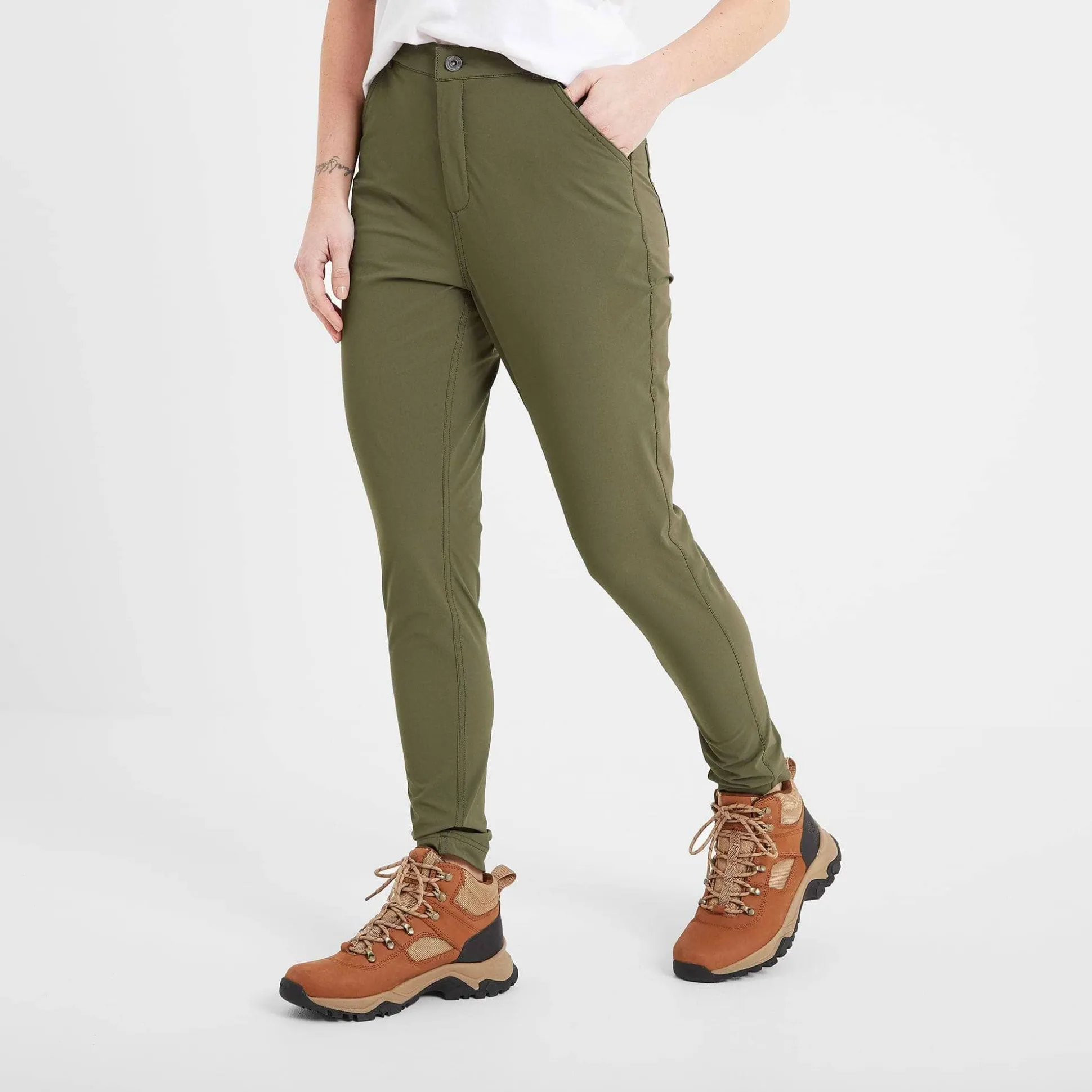 Milton Womens Water Resistant Slim Trouser Short - Khaki