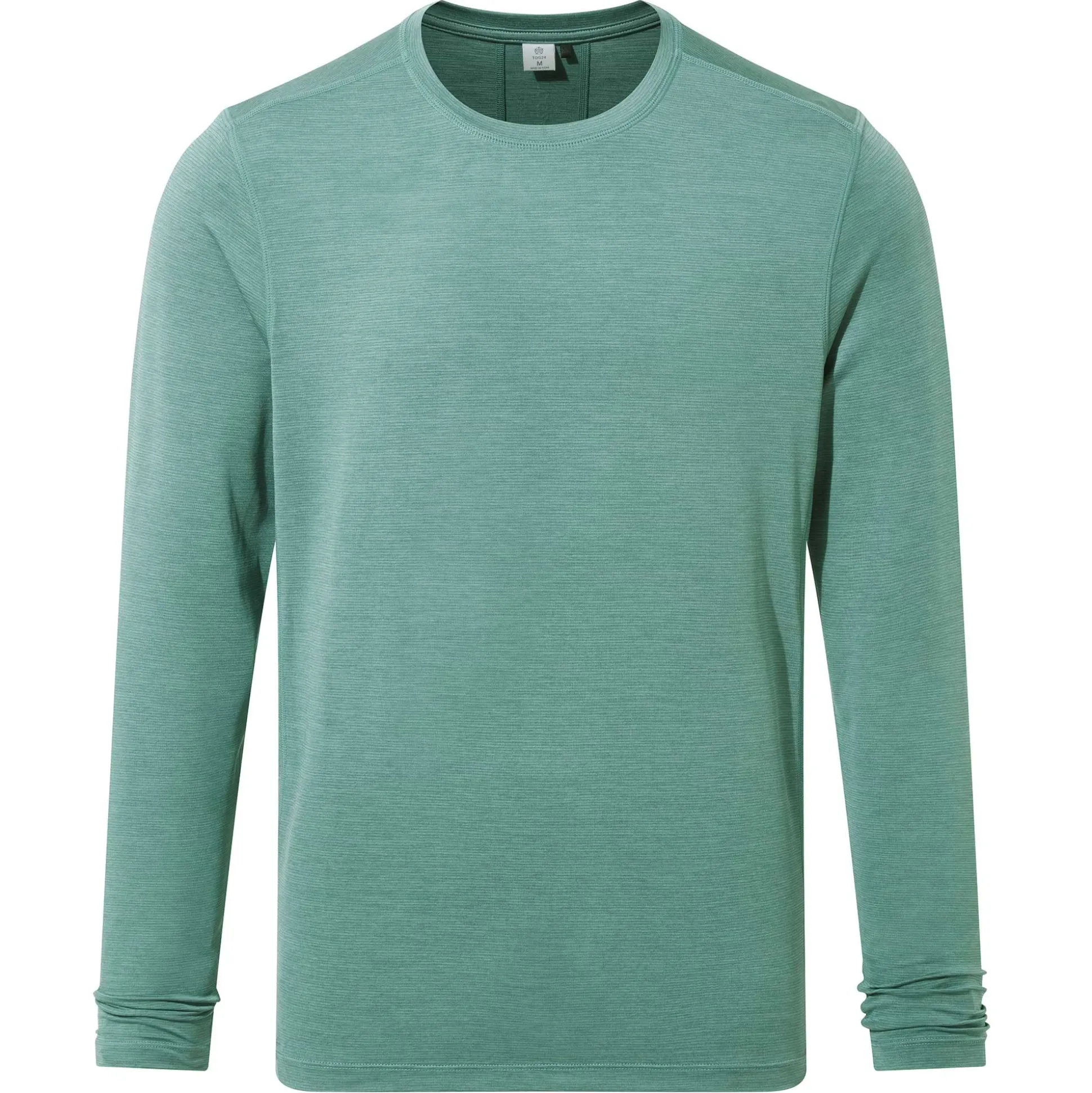 Mittel Mens Long Sleeve Performance Top - Seafoam Green Marl