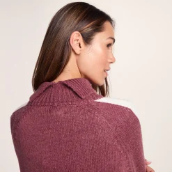 Moira Womens Knitted Jumper - Washed Burgundy