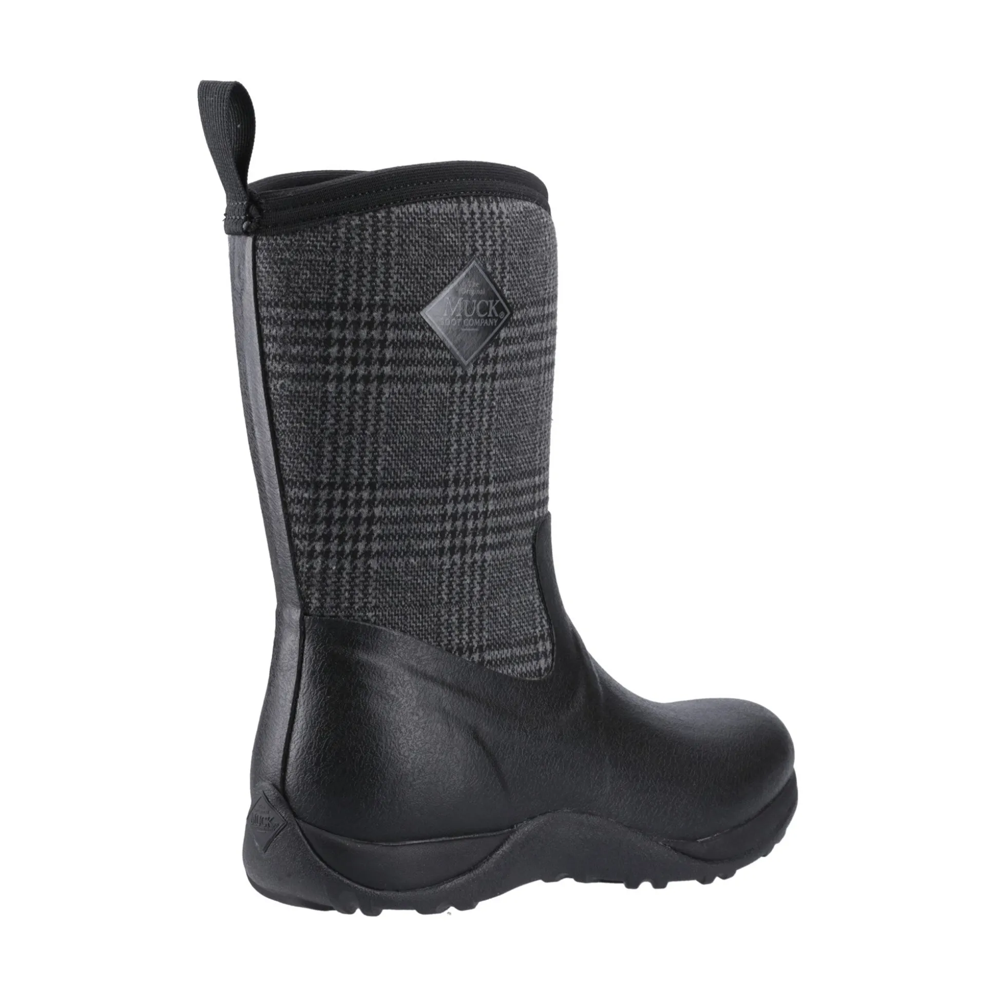 Muck Boots Arctic Weekend Pull On Wellington Boot Womens - Black/Plaid
