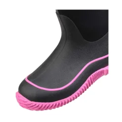 Muck Boots Hale Pull On Womens Wellington - Black/Pink