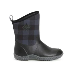 Muck Boots Muckster II Mid Womens Wellington - Black/Grey Plaid