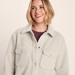 Nayla Womens Long Shacket - Warm Cloud
