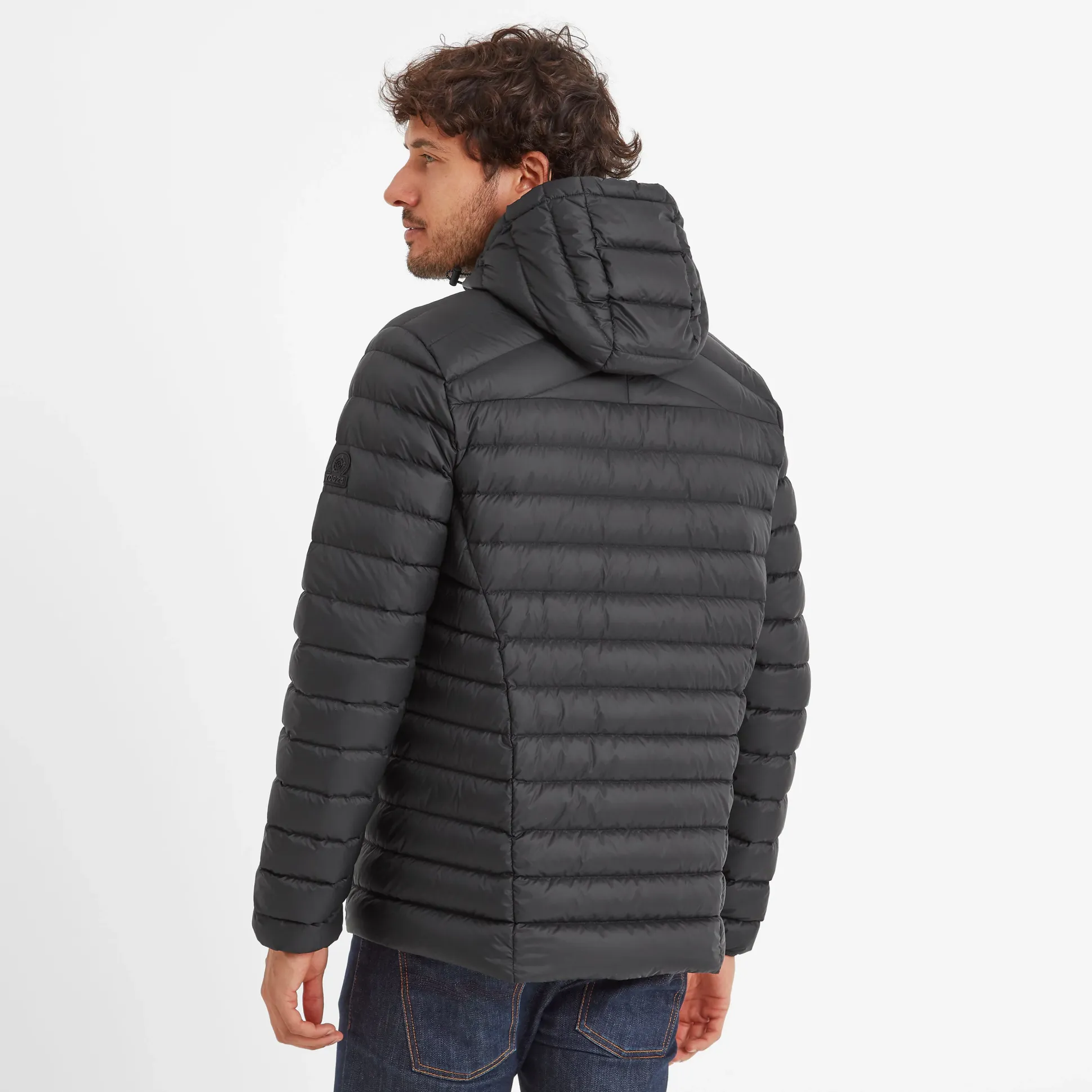 North Mens RDS Certified Down Hooded Jacket - Black