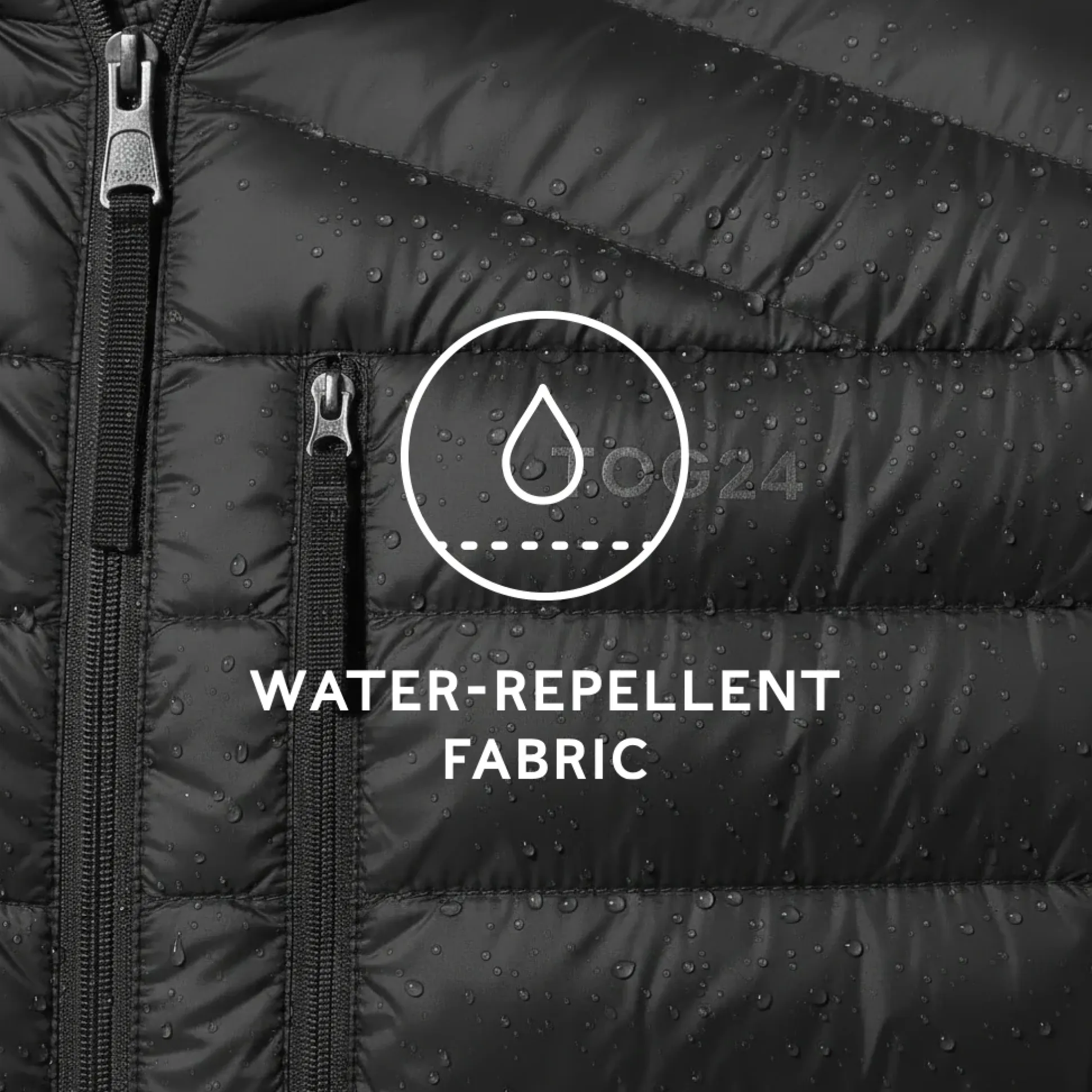 North Mens RDS Certified Down Hooded Jacket - Black