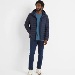 North Mens RDS Certified Down Hooded Jacket - Dark Indigo