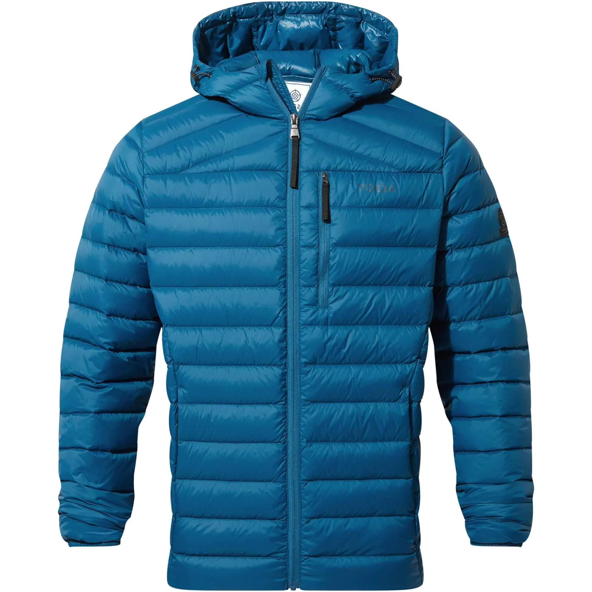 North Mens RDS Certified Down Hooded Jacket - Marine Blue
