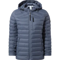 North Womens RDS Certified Down Hooded Jacket - Blue Stone