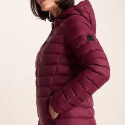 North Womens RDS Certified Down Hooded Jacket - Burgundy