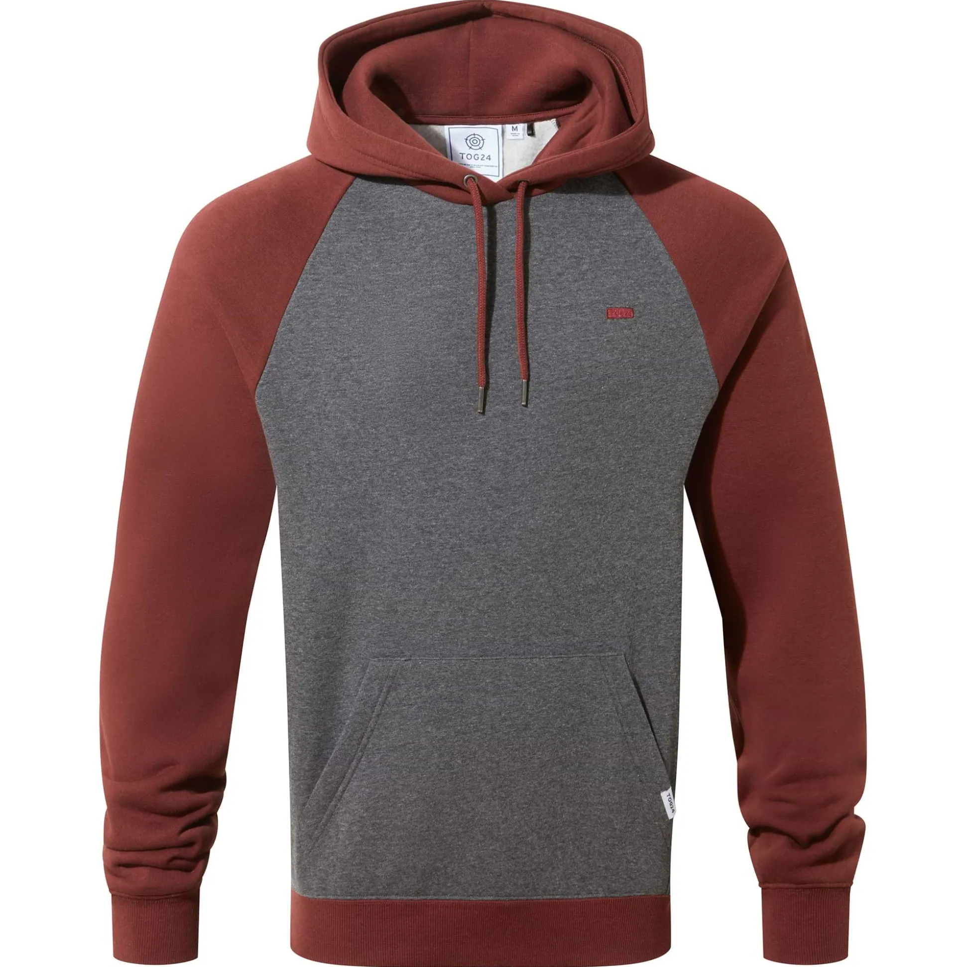 Noston Mens Supersoft Raglan Hoody - Port