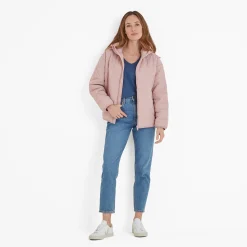 Orford Womens Hooded Packaway Padded Jacket - Faded Pink