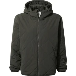 Orford Womens Hooded Packaway Padded Jacket - Washed Black