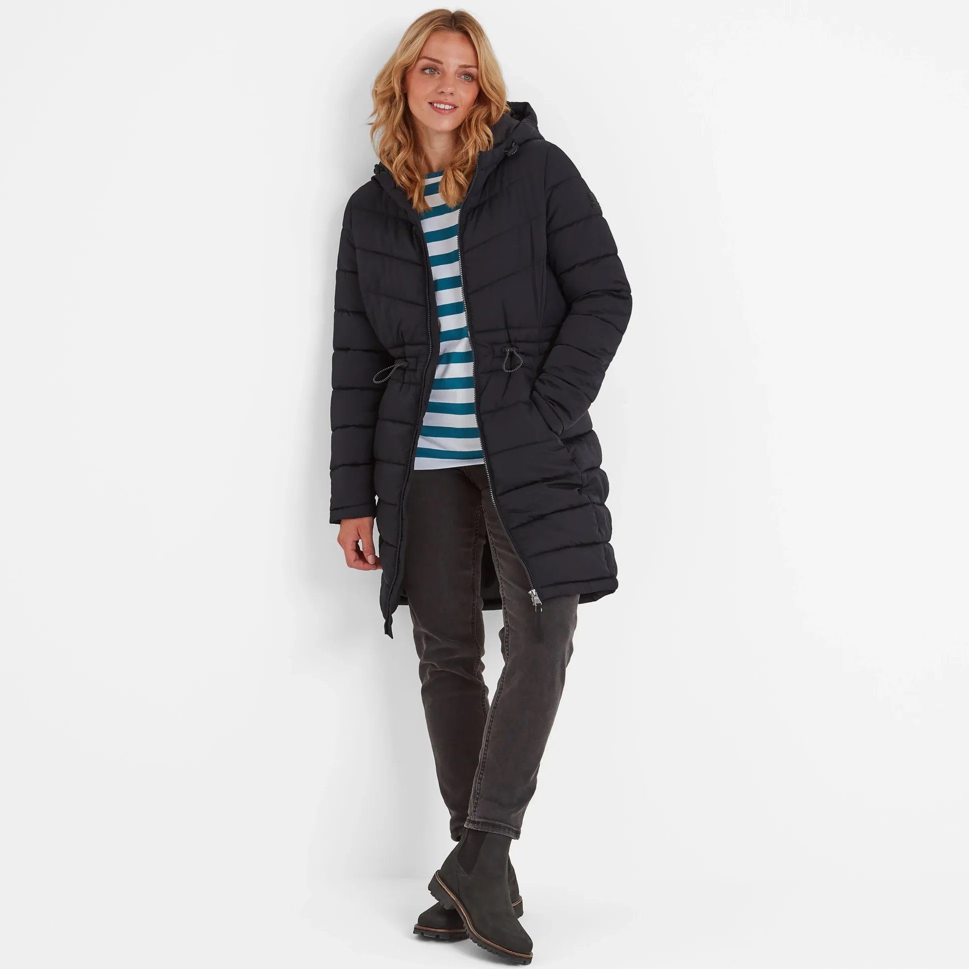 Orton Womens Padded Parka - Black